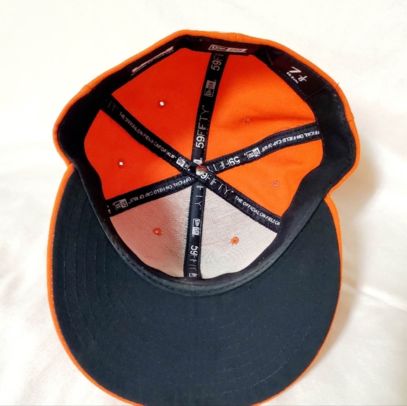Miami Marlins MLB New Era 59Fifty Orange Fitted Baseball Hat Size 7 1/8 - Picture 7 of 10